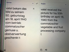 Research regarding F. Christaller is ongoing.  Hopefully we can learn more about this talented artisans life and works and can determine whether he was working during the Arts & Crafts period and this was a gift years after it was made or if this work was performed circa 1940.  After multiple online searches we are yet to learn more, but we have just begun. 